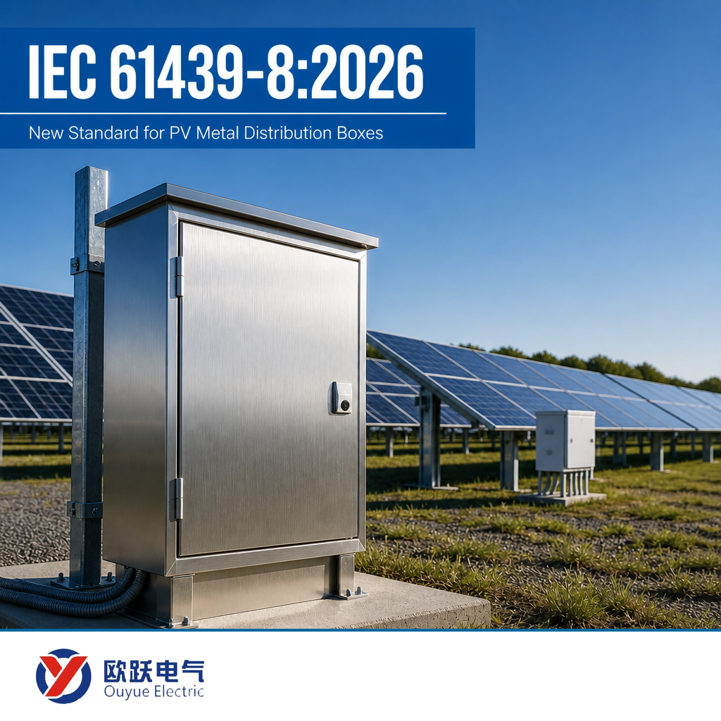Új IEC 61439-8:2026 szabályok a PV fém elosztódobozokra